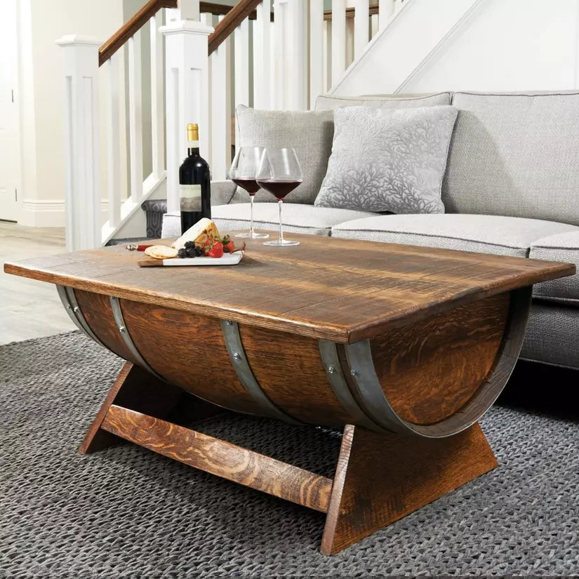 Alluxe® Reclaimed Wine Barrel Coffee Table