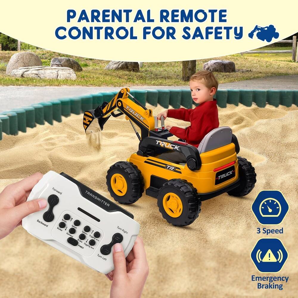 Alluxe® 4WD Electric Kids Ride-On Excavator