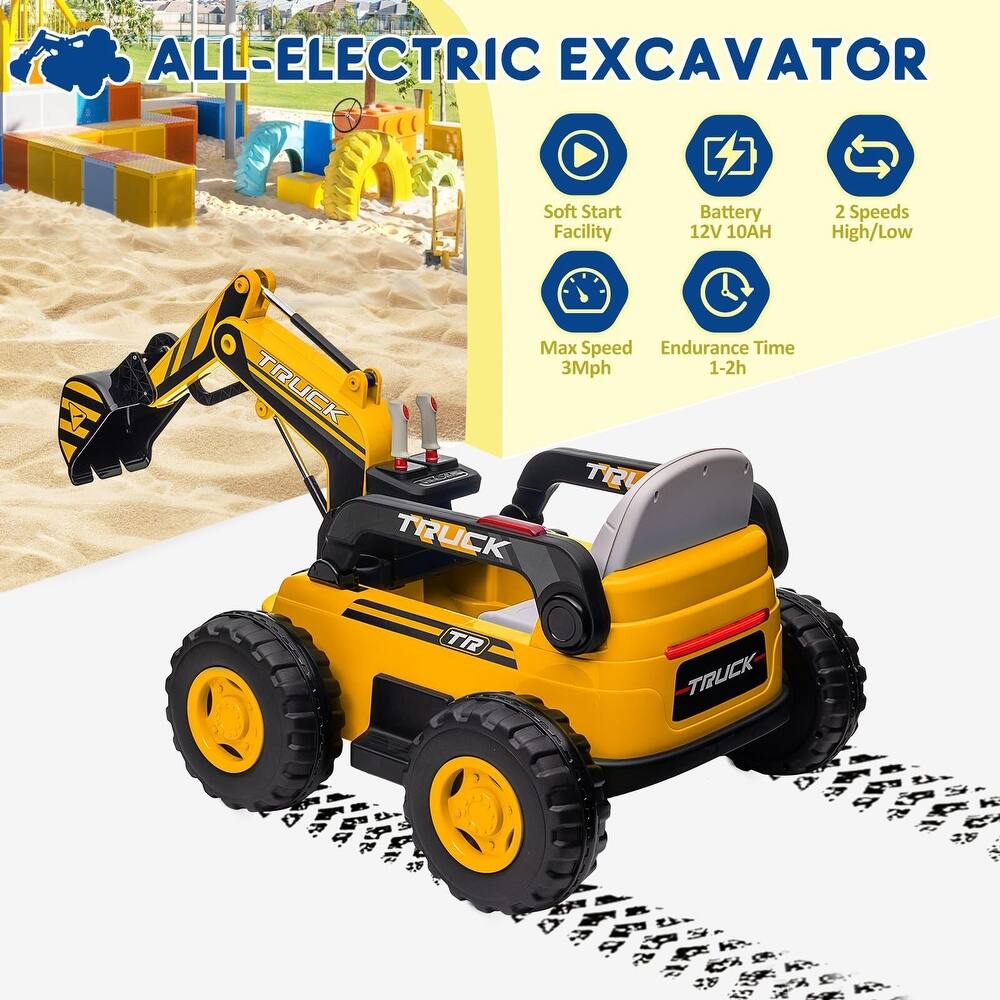 Alluxe® 4WD Electric Kids Ride-On Excavator