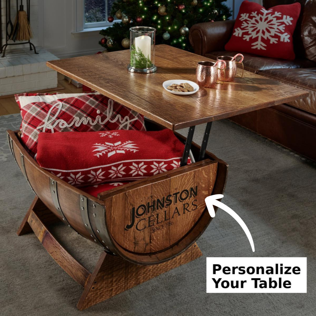 Alluxe® Reclaimed Wine Barrel Coffee Table