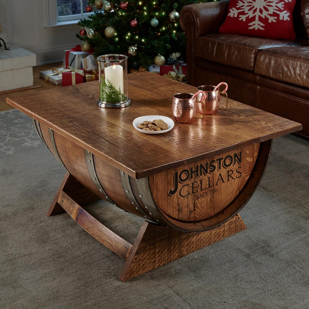 Alluxe® Reclaimed Wine Barrel Coffee Table