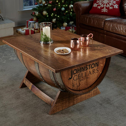 Alluxe® Reclaimed Wine Barrel Coffee Table