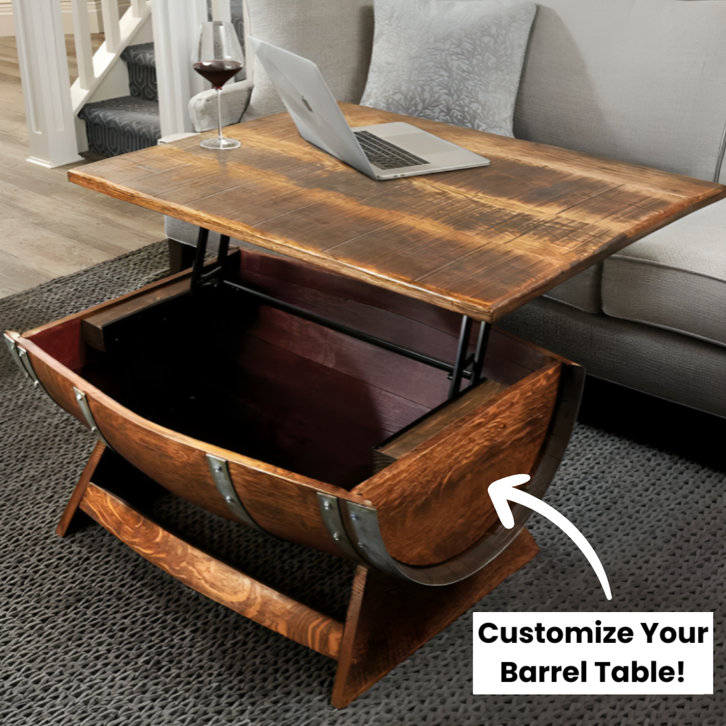 Alluxe® Reclaimed Wine Barrel Coffee Table