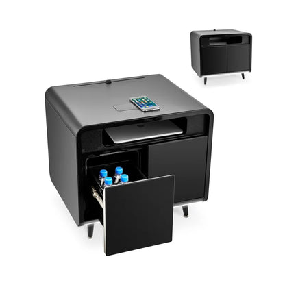 Alluxe® Smart Side Table With Built-Ins