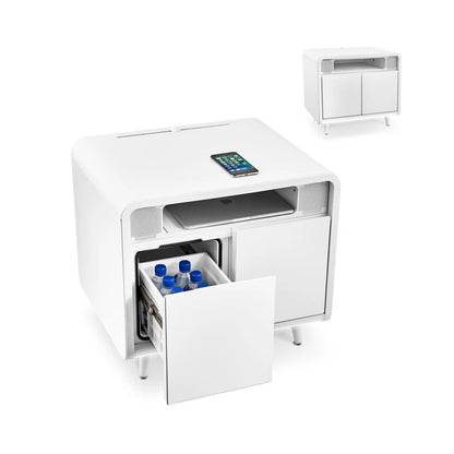 Alluxe® Smart Side Table With Built-Ins